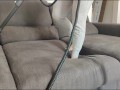 Occulted camera caught step-daughter fucked inside the sofa showing feet soles