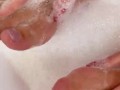 Latex FEET Bath 🦶❤️‍🔥 My feet 🦶 need your tongue 👅 & mouth 👄 for the best massage 💆‍♀️ ever