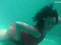 Real life mermaid Rusalka sexy babe underwater