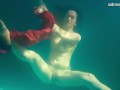 Real life mermaid Rusalka sexy babe underwater