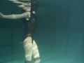 Siskina and Polcharova strip nude underwater