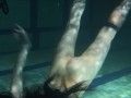 Siskina and Polcharova strip nude underwater