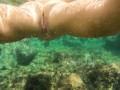 4K Crazy Sex Underwater Great Anal Creampi in the water JessiJek