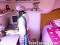 Teen Topanga studying and get bored Masturbating pussy