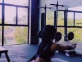 Fitness Garota treinando bunda grande brasileira tesão na academia pau grande - Sexdoll 520