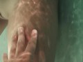 Sexy underwater masturbation with orgasms