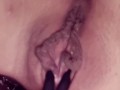 Big Pink Clit Big Dark Lips masturbation