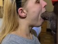 Curvy White Girl Sucking Big Black Cock End With Messy Facial