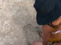 Sexo duro en playa publica con una mujer de gran culo en traje de baño - Real Amateur