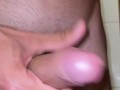 Punheta com pau de 18cm,  se masturbando