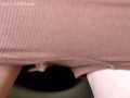 Toilet slave gets to lick my panites clean