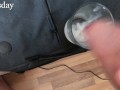 She drinks 11 loads of collected cum from a glass
