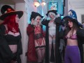 Hardcore orgy with four sexy witches and one big dick AliceBong