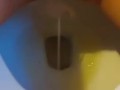 Hairy pussy peeing in toilet 