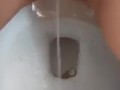 Hairy pussy peeing in toilet 