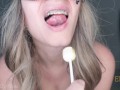 lollipop licking with braces