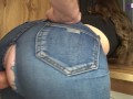 Fucked a beauty through a hole in jeans and cum in her tight pussy - Bellamurr