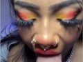 Sexy Ebony Teen Khloe Kxxxng Gives Sloppy Head ASMR POV