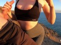 HOT TINDER TEEN sucks my cock on the FIRST DATE and I THROATPIE her! Super risky outdoor blowjob!