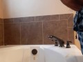 Bathtub Pissing With A Hard Cock