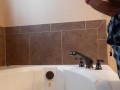 Bathtub Pissing With A Hard Cock