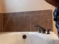 Bathtub Pissing With A Hard Cock
