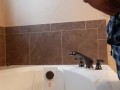 Bathtub Pissing With A Hard Cock
