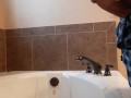 Bathtub Pissing With A Hard Cock