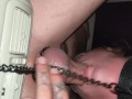 Throat fucking her tight mouth balls deep on a leash O F @wiicked420