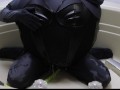 WWM - Black Corset and Zentai Inflation