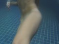 Blonde Pool Babe Wendy Swimming Nude Under Water