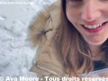 VLOG PORN, Une randonnée en raquette se transforme en baise exhib à la neige, j'avale tout le sperme