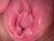 Close up pussy masturbation, real orgasm