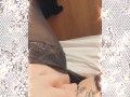 Rubbing my pussy in my pantyhose and boots