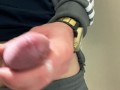 Handjob in public toilet ! Massive CUMSHOT