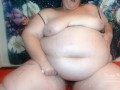 Huge belly bbw vibrator with tits out