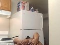 Ebony Bbw Playing With Asshole in Kitchen 
