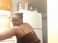 Ebony Bbw Playing With Asshole in Kitchen 