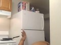 Ebony Bbw Playing With Asshole in Kitchen 