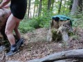 Bunny cum slut wife humiliated outdoor in forest