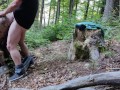 Bunny cum slut wife humiliated outdoor in forest
