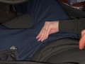 Outdoor Fun Walking And Fast Handjob In Car Big Cock Cum ! Soft Hands