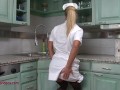 Naughty Nurse KNOWS how to make you RISE! Black stockings, panties, and FUCK ME HEELS!