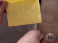 FIST4K. Cute redhead and her BF try fisting during sex in living room