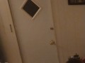 Beautiful white girl smokes in black night gown  with a roommate part 3