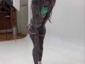MY FREE TIKTOK - CHeck: Anuskatzz - Latex, leather harness, crazy HIGH HEELS fetish shooting, SFW