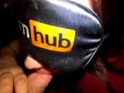 Amateur Lady Lucifer Gags On Cum