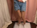 ショートパンツのおしがまおもらし