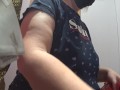Fitting room mature bbw MILF trying on bras natural big saggy tits.