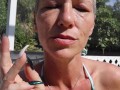 Smoking In Bikini Outside